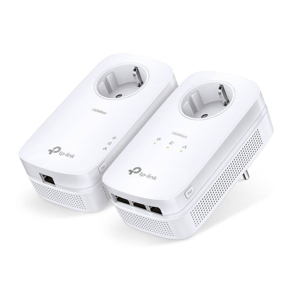 TP-LINK AV1300 - Powerline Starter Kit - Gigabit Passthrough - HomePlug AV2 - 1200 Mbps-0