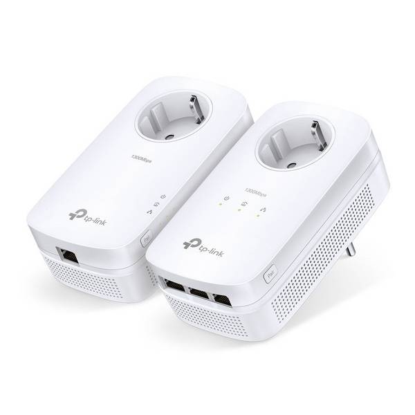 TP-LINK AV1300 - Powerline Starter Kit - Gigabit Passthrough - HomePlug AV2 - 1200 Mbps