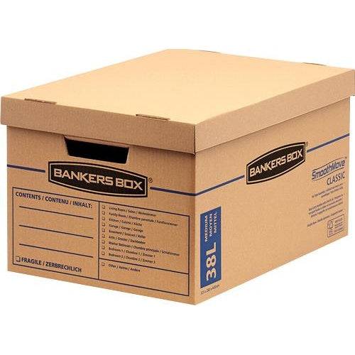 Fellowes SmoothMove® Verhuisdoos 26 x 32x44 cm (38 L) - Opbergdoos - Natuurlijk - Karton - Monster (6203801)-0