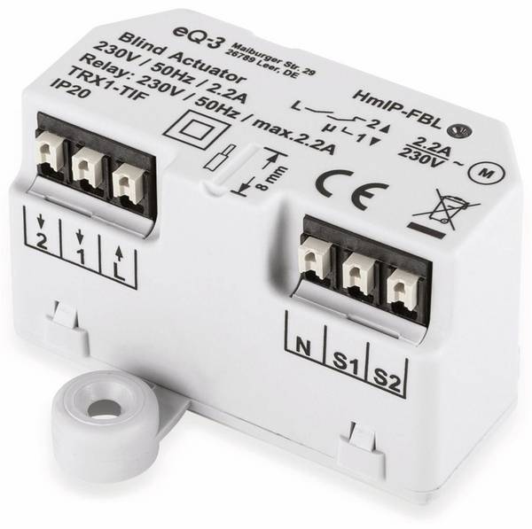 eQ-3 Homematic IP HmIP-FBL Blind Actuator, Draadloos, 868 - 869,4 MHz (151398A0)