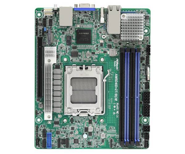 ASRock Rack AM5D4ID-2T/BCM Moederbord - Deep Mini-ITX - Socket AM5 - AMD X300