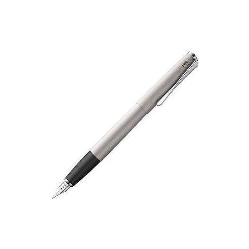 Lamy Vulpen - Geborsteld RVS - Medium Punt - Blauwe Inktpatroon-0