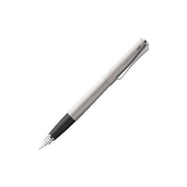 Lamy Vulpen - Geborsteld RVS - Medium Punt - Blauwe Inktpatroon