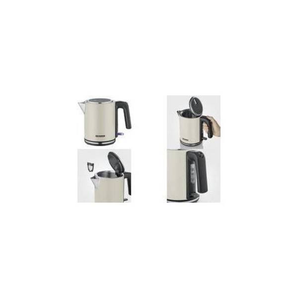 SEVERIN WK 9577 Waterkoker - 1,0 Liter - Stofbeige - 360 Graden Draadloos