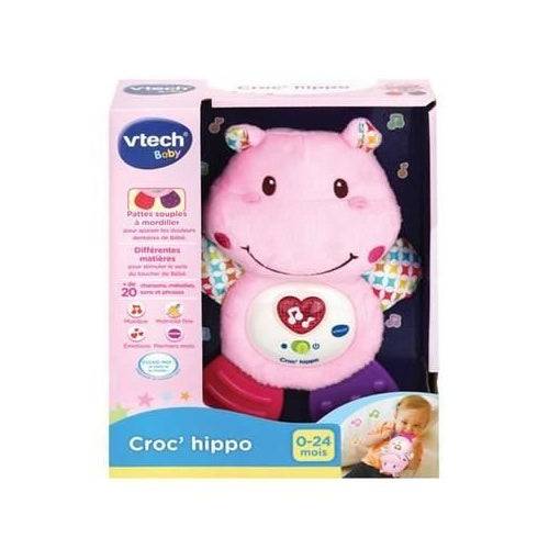 VTECH BABY - Croc'Hippo Rammelaar - Roze Pluche Speelgoed met Textuur-4
