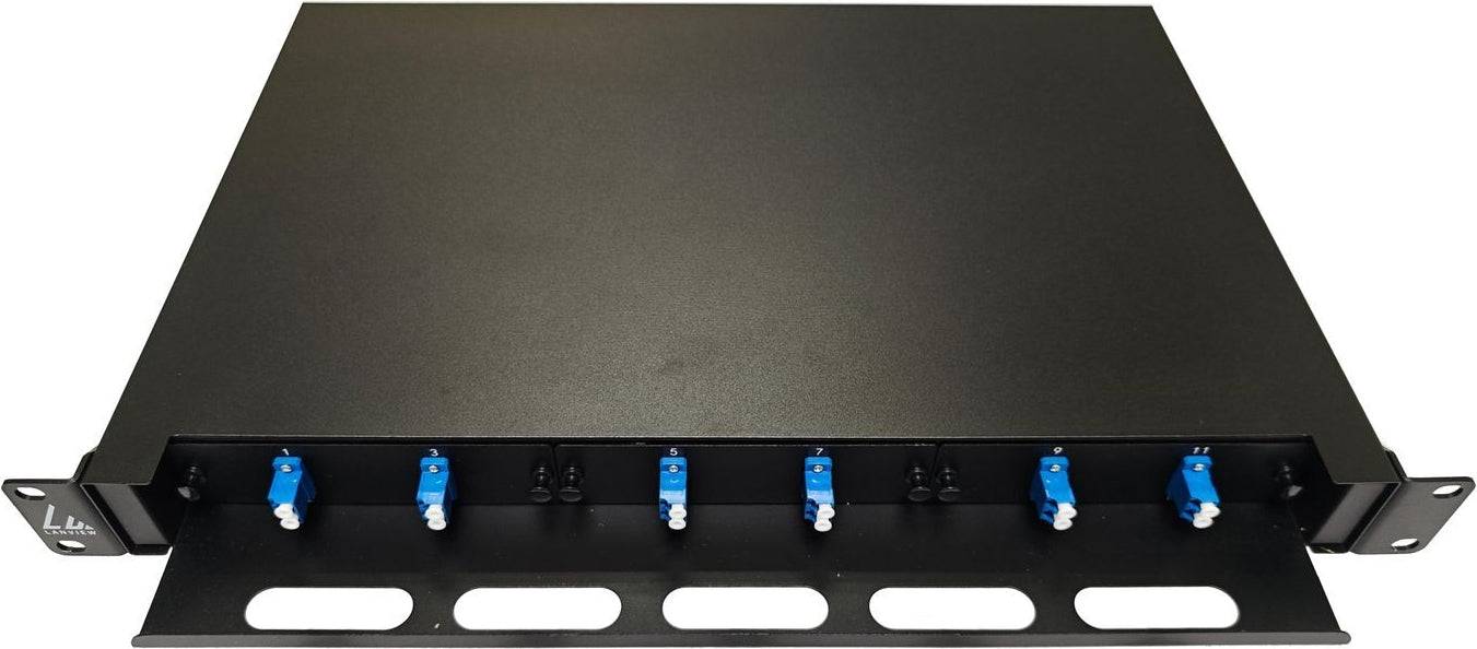 Lanview Glasvezel Schuifpaneel ODF 1U LC SM OS2 12 Kernen (LVO-101010)-0