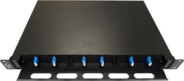 Lanview Glasvezel Schuifpaneel ODF 1U LC SM OS2 12 Kernen (LVO-101010)
