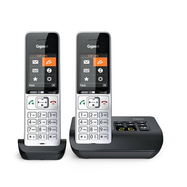 Gigaset 500A Comfort Duo Draadloze Telefoon met Antwoordapparaat - ECO DECT/GAP/CAT-iq - Zilver/Zwart + Extra Handset (L