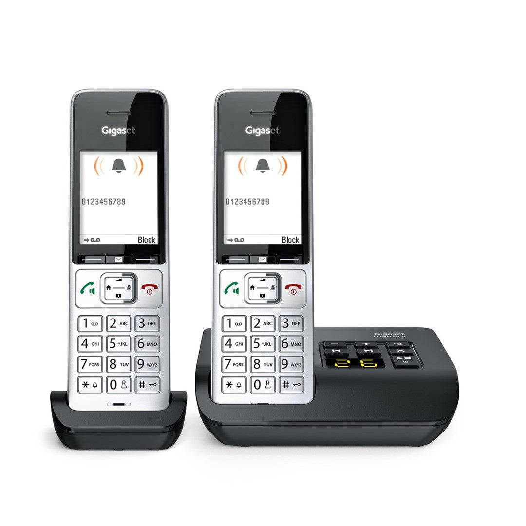 Gigaset 500A Comfort Duo Draadloze Telefoon met Antwoordapparaat - ECO DECT/GAP/CAT-iq - Zilver/Zwart + Extra Handset (L-3
