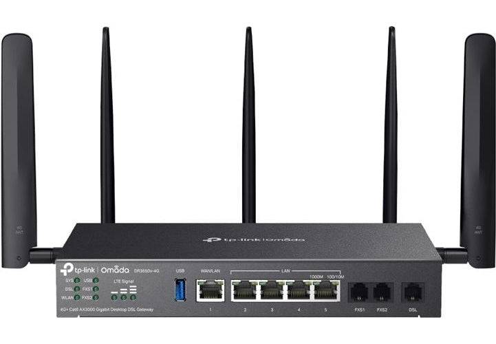 TP-LINK Omada DR3650v-4 g AX3000 Wi-Fi 6 Gigabit Desktop DSL Gateway (DR3650V-4 g)-0