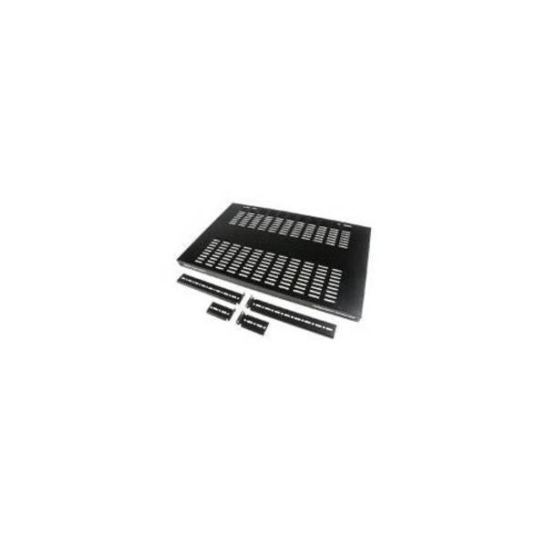 StarTech.com 19" Zware Verstelbare Rackplank - Geventileerd - Zwart - 1U 4POSTRACK25