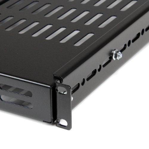 StarTech.com 19" Zware Verstelbare Rackplank - Geventileerd - Zwart - 1U 4POSTRACK25-3