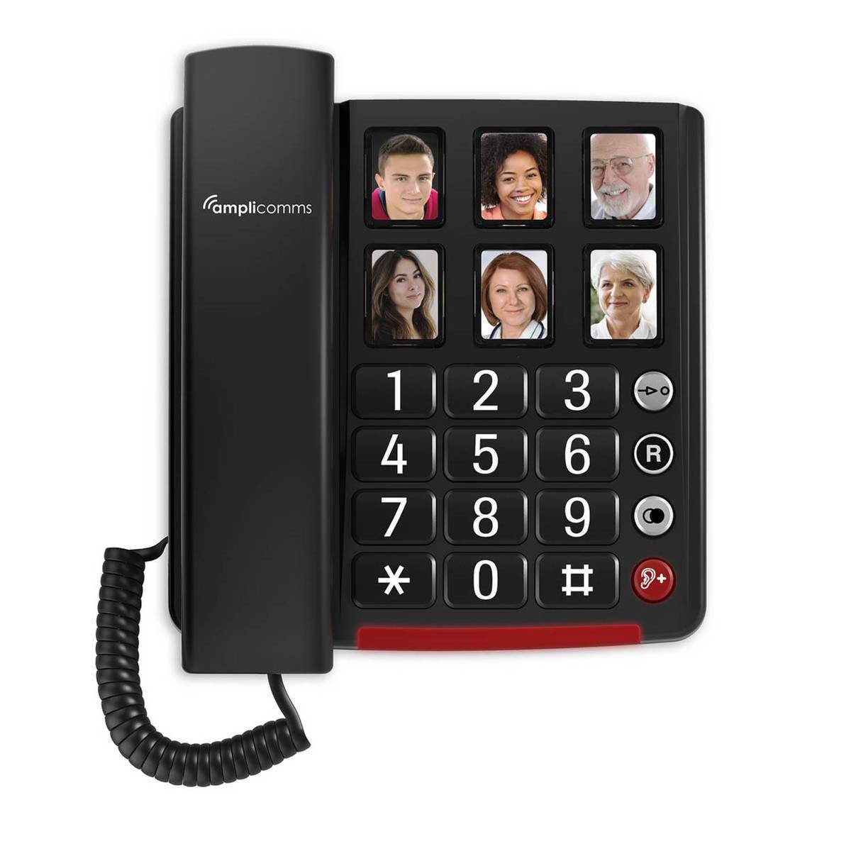 Amplicomms BigTel 40 Plus UN Analoog Telefoon, Donkergrijs - ATL1424089-0