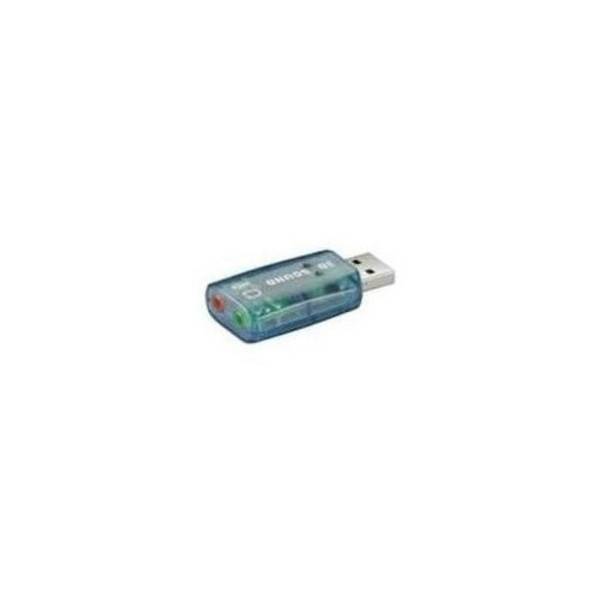 Wentronic Goobay USB 2.0 Geluidskaart, Transparant, voor het Aansluiten van Microfoons en Luidsprekers (68878)