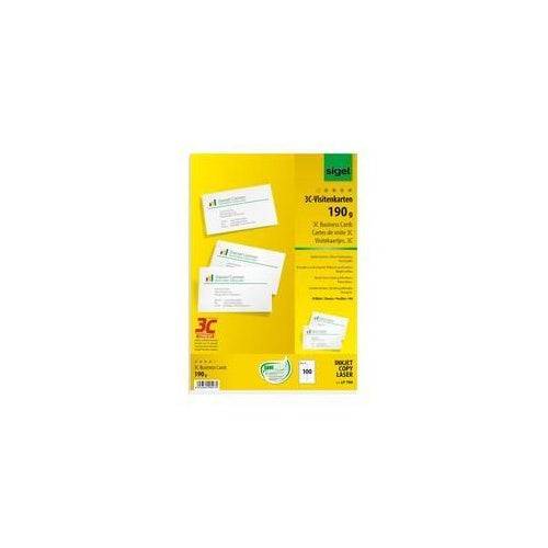 Sigel Visitekaartje 3C LP796 - Helder Wit - 85 x 55 mm - 225 g/m² - 400 Kaarten g/m2-0