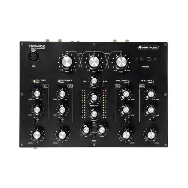 Omnitronic TRM-402 4-Kanaals DJ-Mixer, Model 10355930 4-Kanal