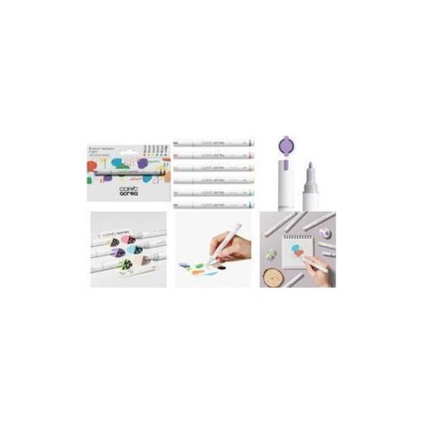 COPIC acrea Light Lay-out Marker Set 0,8 mm, 6 Kleuren - 20077602