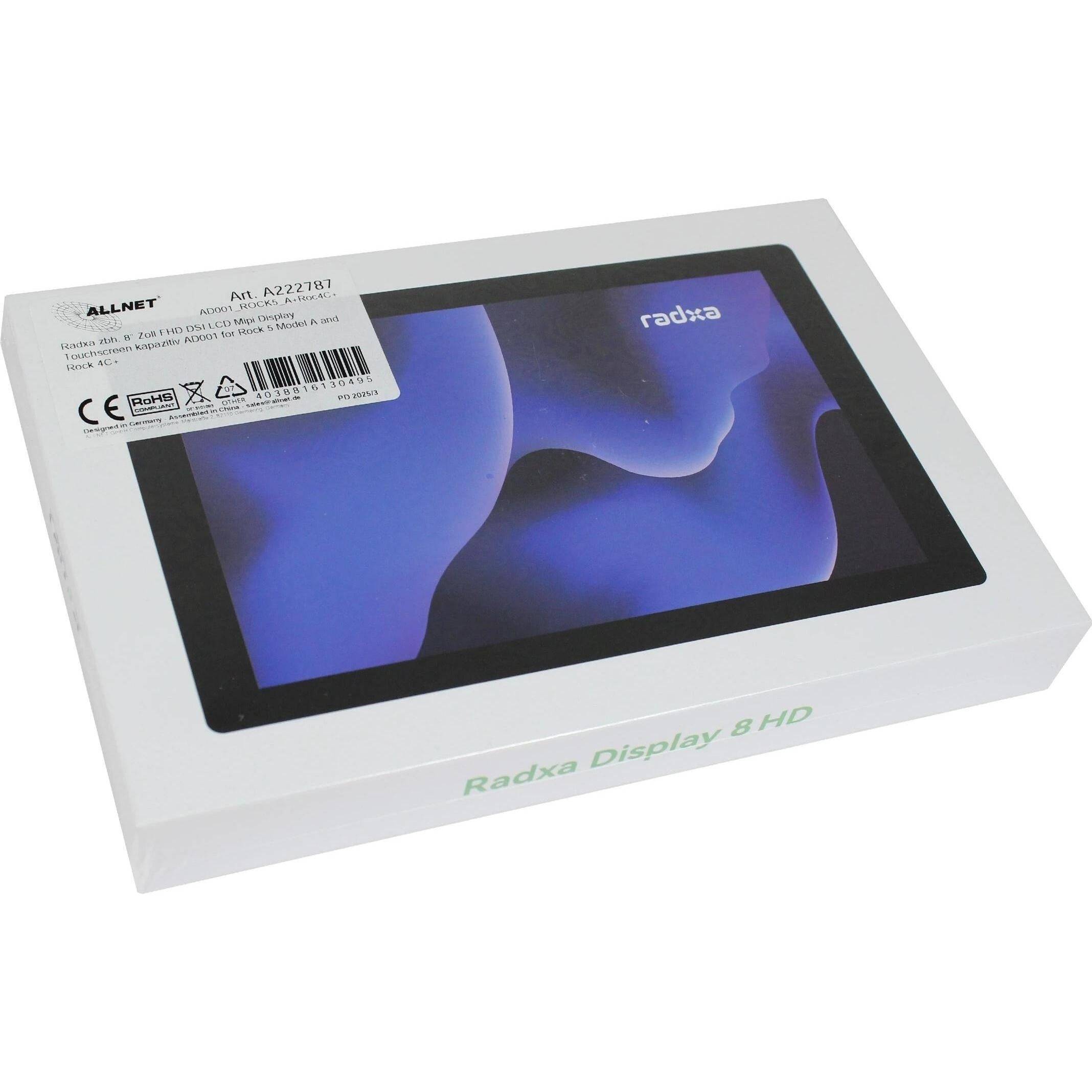 ALLNET Radxa 8" FHD DSI LCD Mipi Display Touchscreen Capacitive AD001 voor Rock 5 (AD001_ROCK5_A+Roc4C+)-0