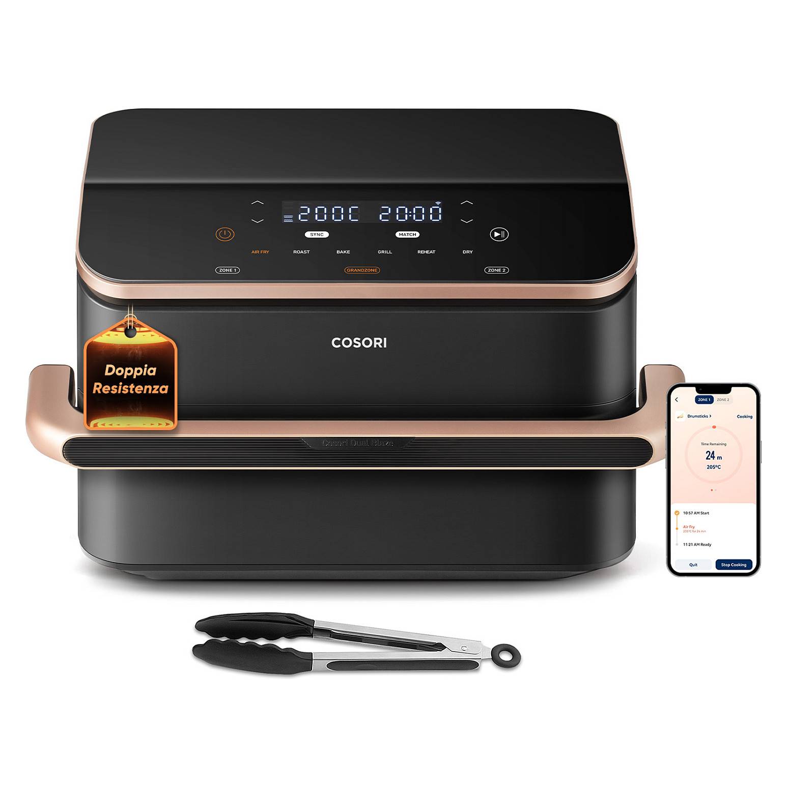 Cosori Dual Blaze TwinFry Heißluftfritteuse (CAF-TF101S-AEUR)-0