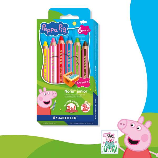 STAEDTLER NJ Peppa Pig kleurpotloden, 6 stuks, 100% PEFC