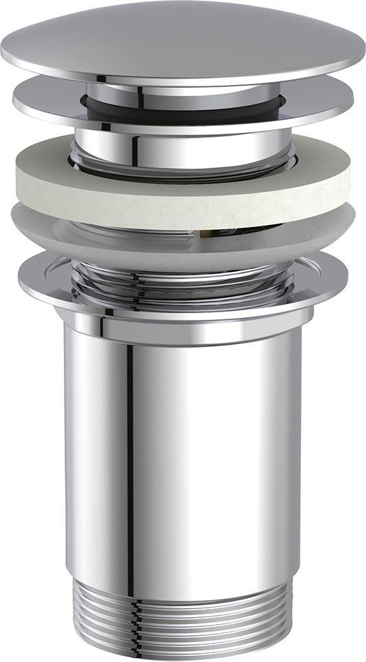 Kirchhoff Push-open aftapkraan, chroom, 1 1/4" - 988073013-0