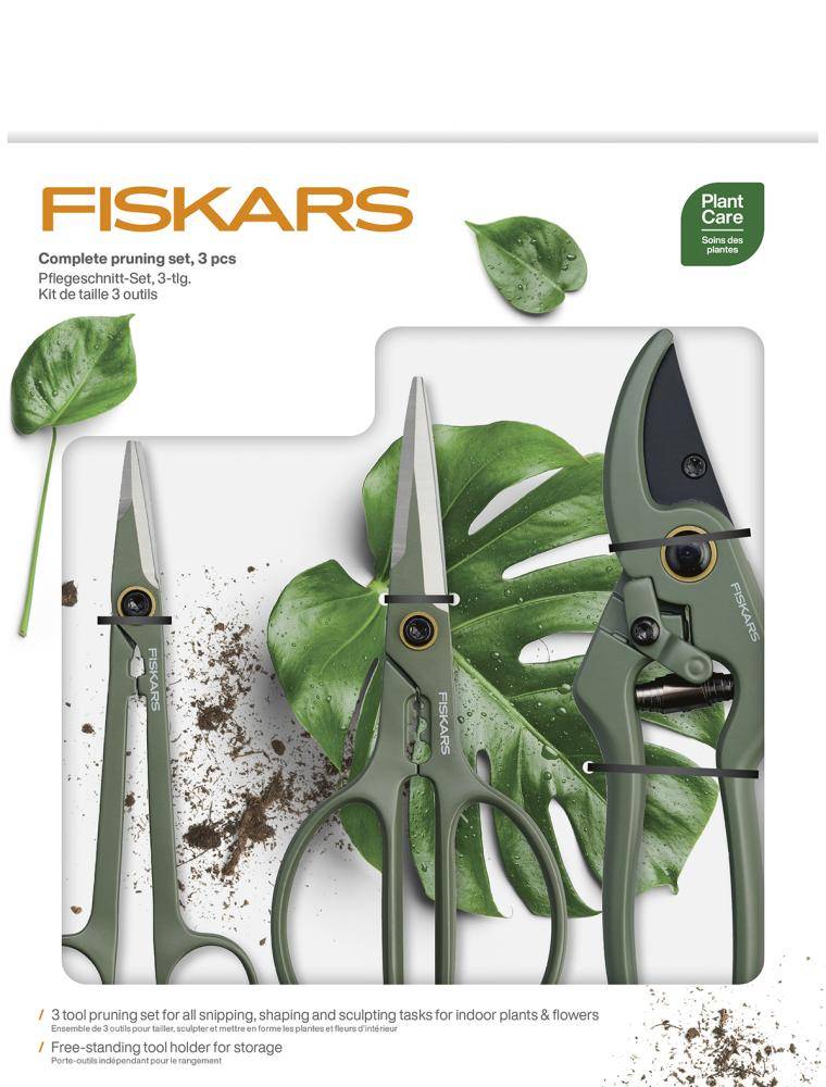 Fiskars Plant Care Set 3-delig Hoog-Koolstof Stalen Bladen-0