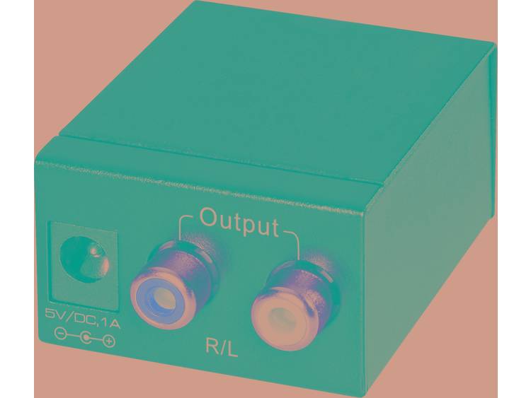 SpeaKa Professional Audio Converter [1x Toslink-bus (ODT), Cinch-koppeling => 2x Cinch-koppeling]