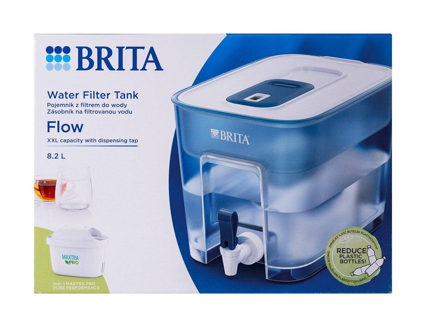 Brita Flow Waterfilterkan 8,2 L met Digitale Indicator - Blauw-4