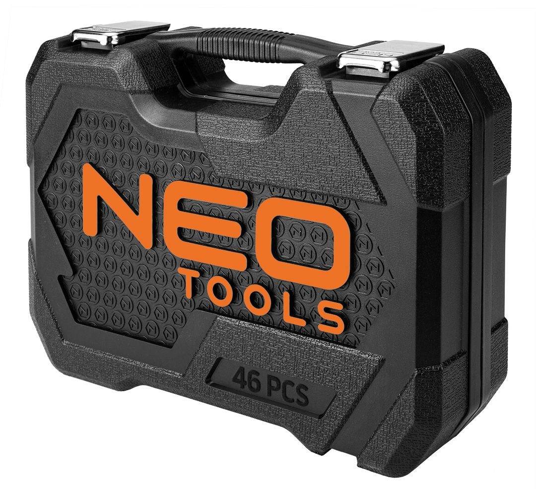 NEO 1/4" + 3/8" Doorgang Steeksleutelset 46 stuks voor Moeilijk Bereikbare Plaatsen-2