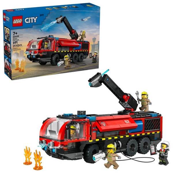 LEGO CITY Luchthaven Brandweerwagen 60499 Bouwset met 4 Minifiguren