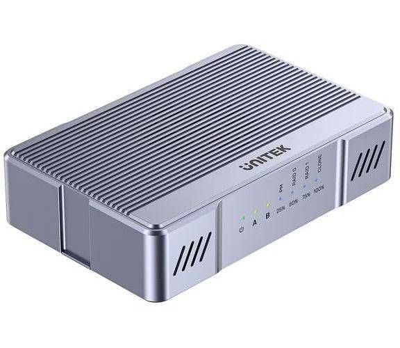 Unitek 2x M.2 20 Gb/s RAID0 RAID1 + Kloningsbehuizing-0