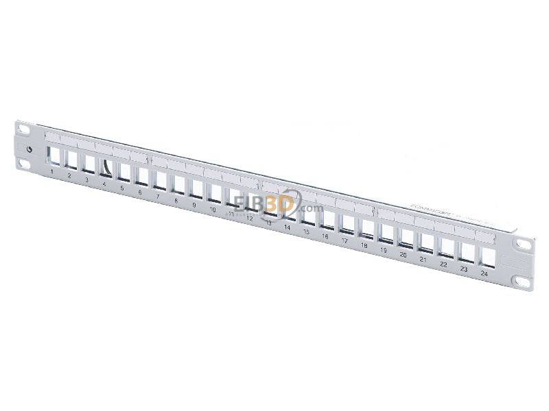 AMP 2153437-2 24-poorts Patch Panel Grijs RAL7035 voor SL Jack Onbevolkt (0-2153437-2)-1