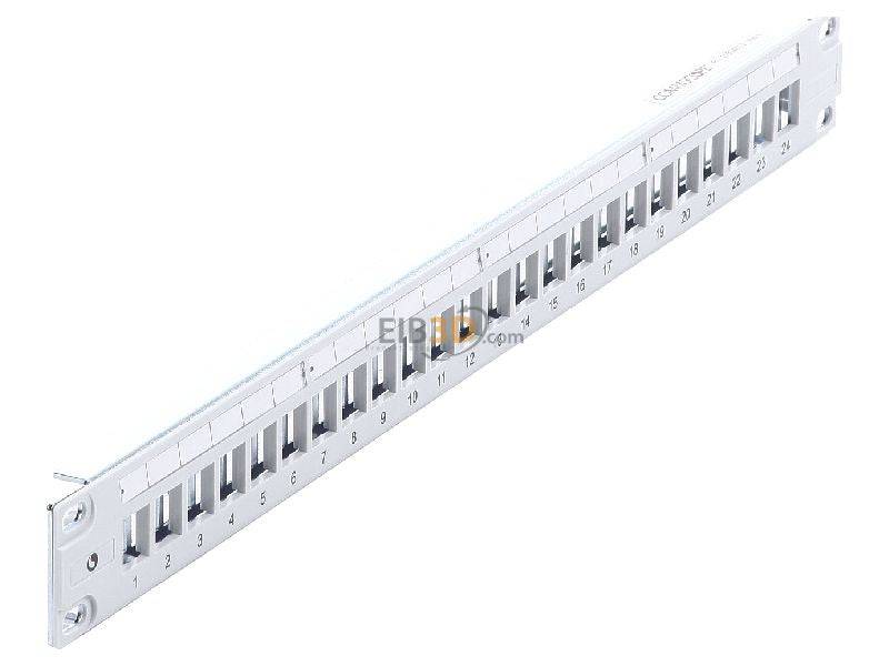 AMP 2153437-2 24-poorts Patch Panel Grijs RAL7035 voor SL Jack Onbevolkt (0-2153437-2)-2