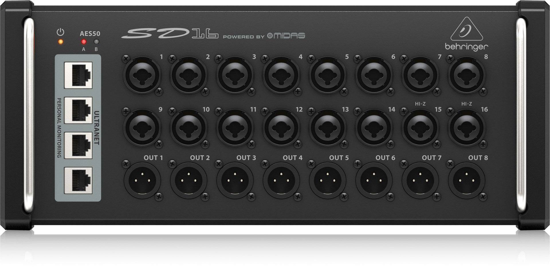 Behringer SD16 Stagebox met 16 MIDAS microfoonvoorversterkers en 8 XLR-uitgangen-0