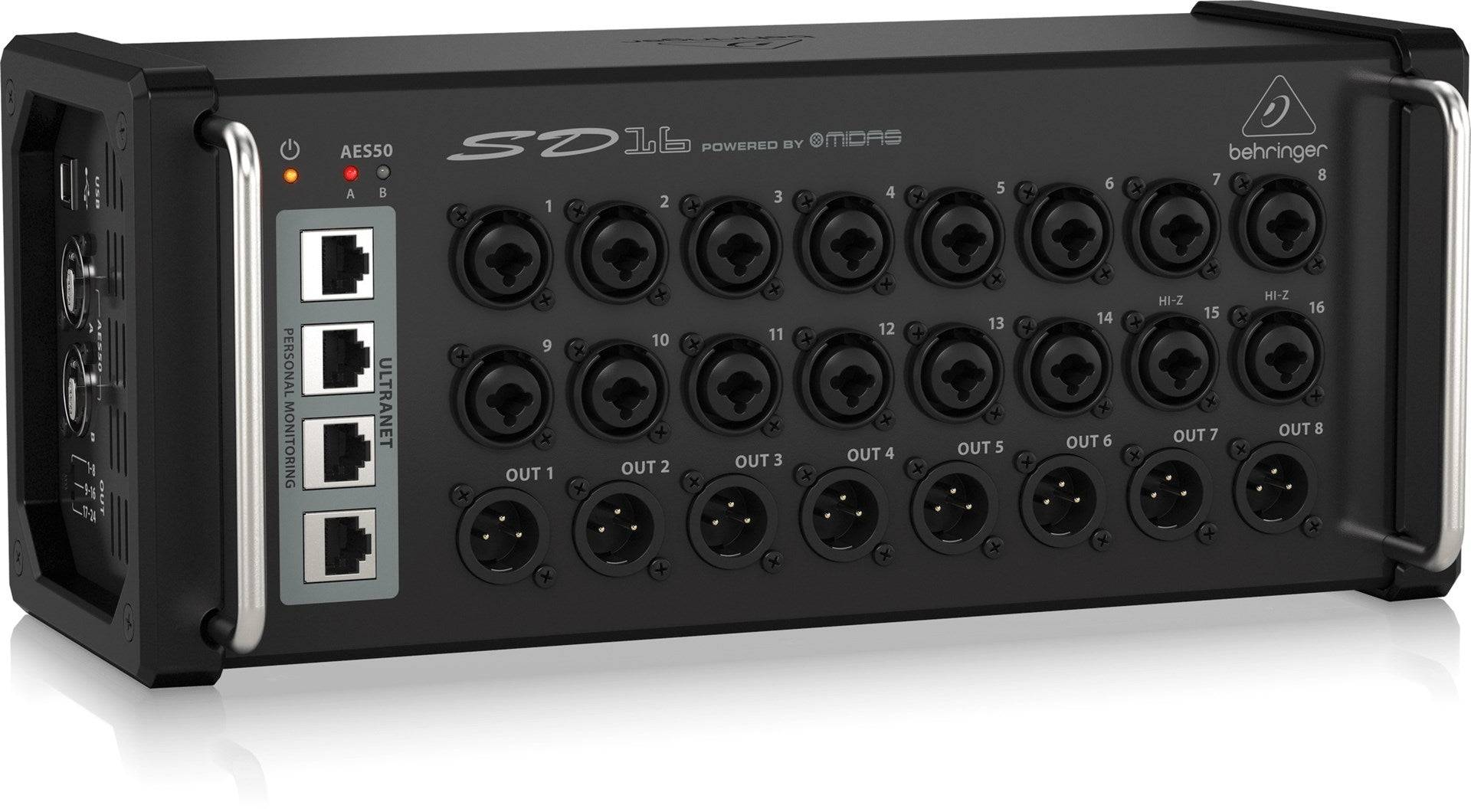 Behringer SD16 Stagebox met 16 MIDAS microfoonvoorversterkers en 8 XLR-uitgangen-1