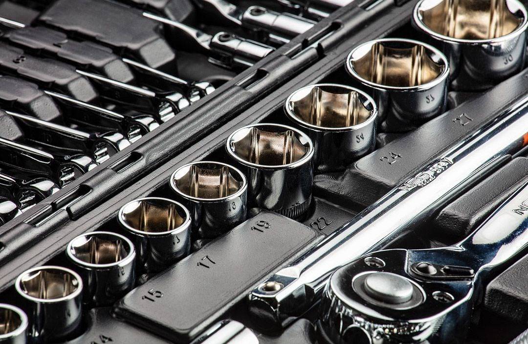 Steeksleutelset 1/4" 1/2" 77 stuks CrV voor Diverse Maten-0