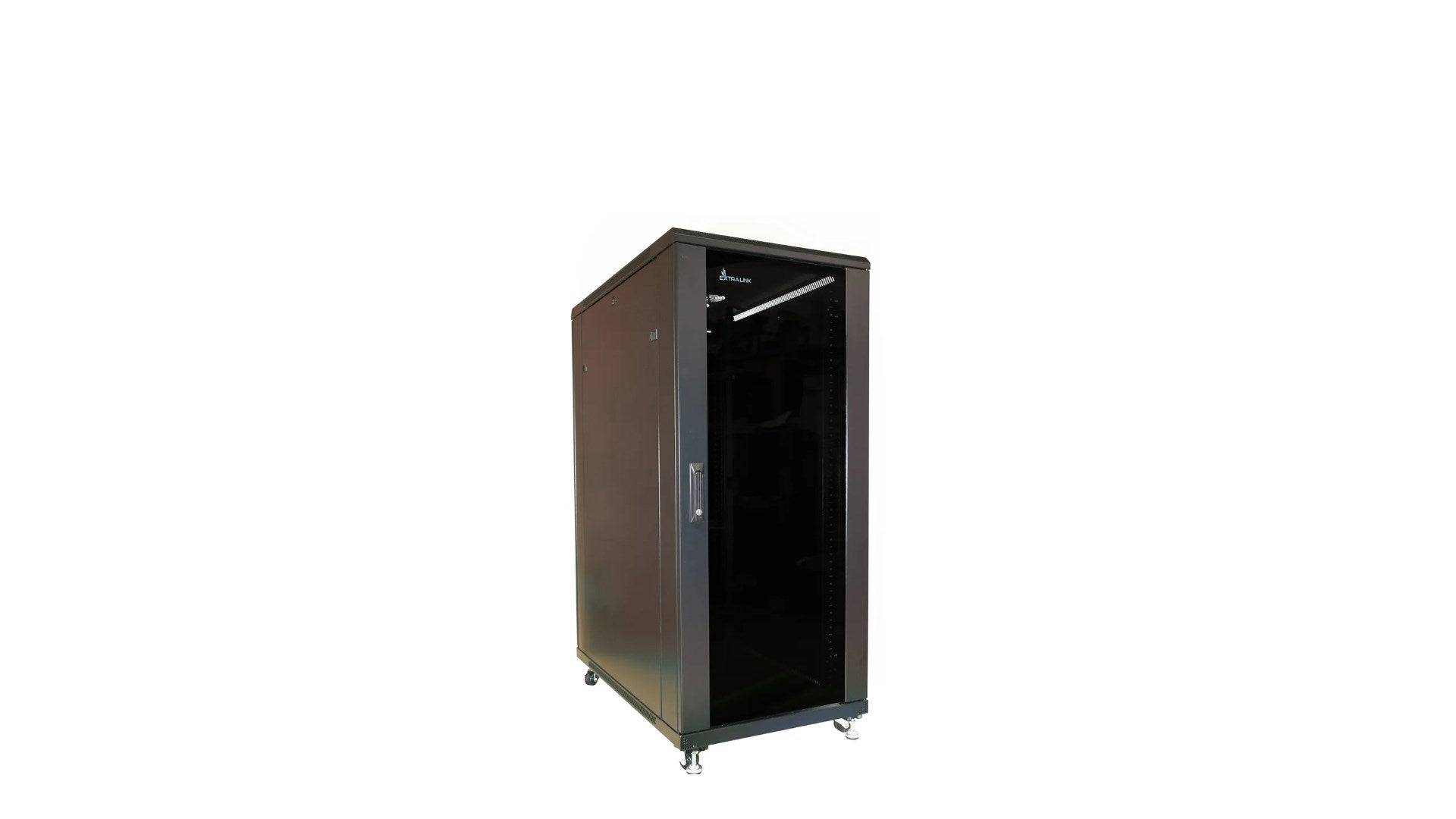 Extralink Rackmountkast 32U 800 x 800 Zwart Staand-0