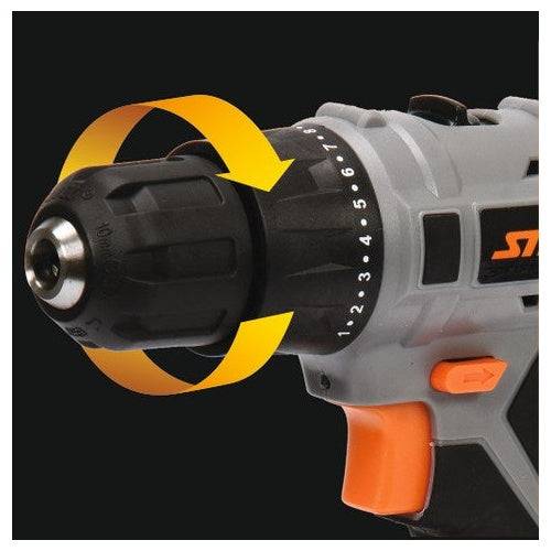 STHOR 18V Accuboormachine met 2 Accu's en Accessoires 78972-2