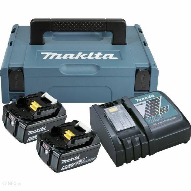 Makita 1914J1-4 Power Pack – 2 x 5,0 Ah BL1850B LXT Accu's en DC18RC Lader 0-Ah-Li-Ion-Akkus-0