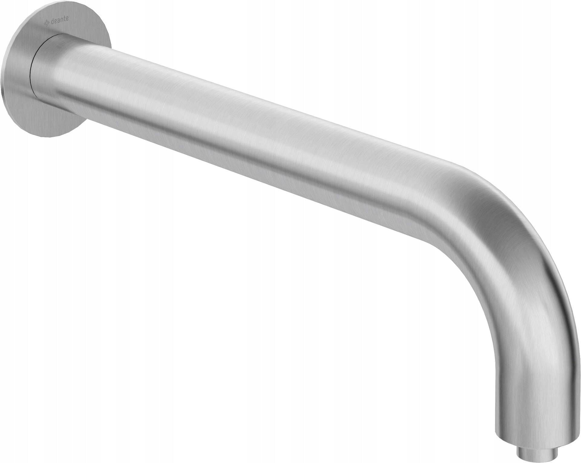 Deante Wanddouche-uitloop, 380 mm, Vast, Geborsteld Staal, Silia Collectie-0