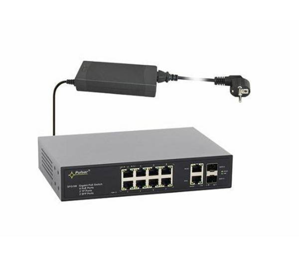SFG108 12-poorts Industrieel PoE Switch