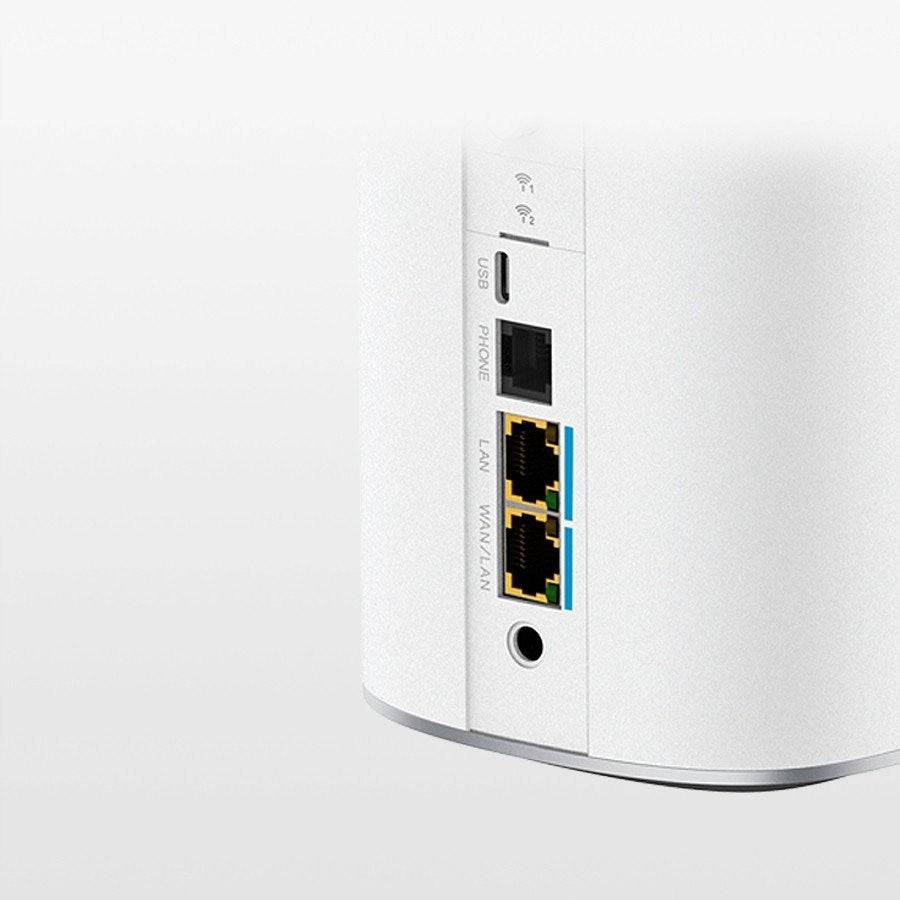 ZTE G5 Ultra 5 g Router Wi-Fi 7 Duo-Ethernet Poorten-4