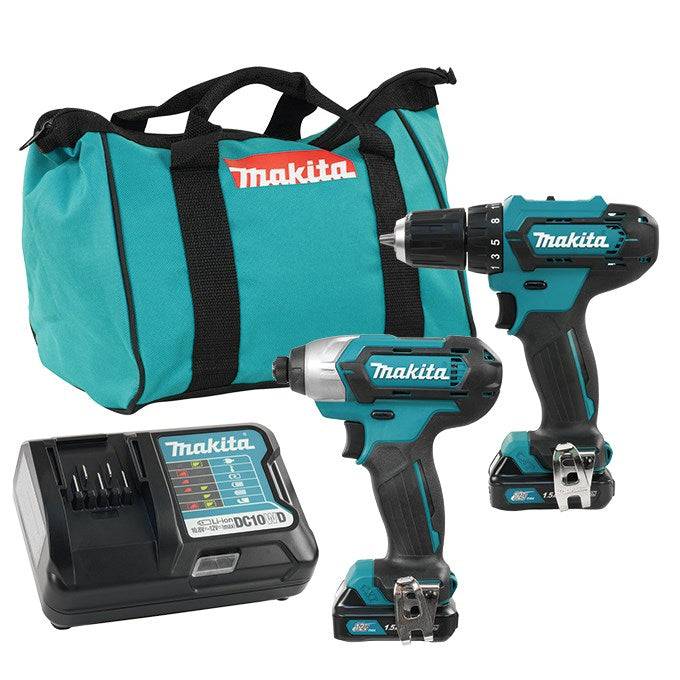 Makita 12V Combo Gereedschapsset (DF333D + TD110D) met Accu's CLX224X-0