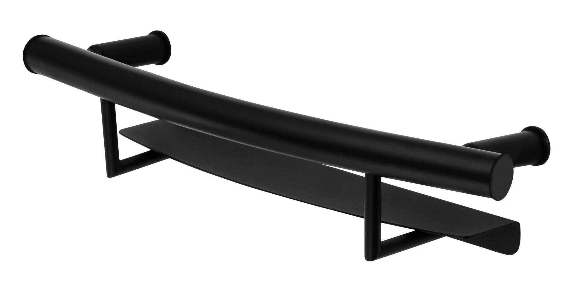 VITAL-30 Wandbeugel met Plank - Zwart Matte Staal - 150 kg Draagcapaciteit-0