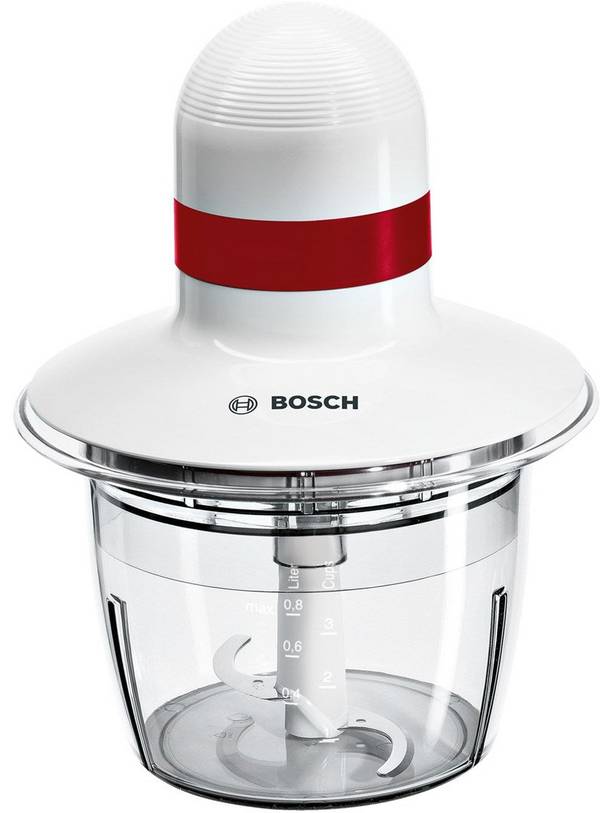 Bosch Elektrische Voedselprocessor 0,8 L 400 W Rood/Transparant/Wit - MMRP1000