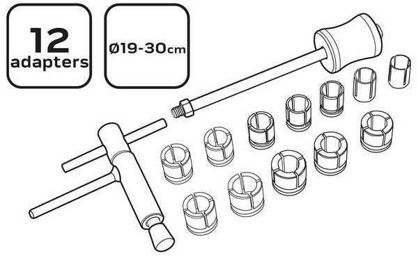 NEO Tools 10-506 Mechanische Gereedschapsset Remcilinder Kit 12 Adapters
