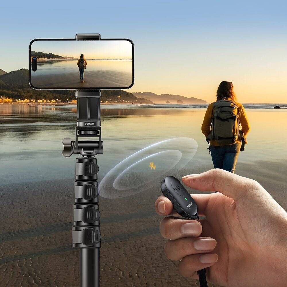 Ugreen Selfiestick met Statief en Afstandsbediening LP680 1,8 m Zwart-2