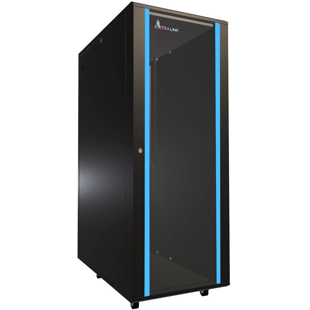 Extralink Rackmountkast 32U 600 x 1000 Zwart Staand-0