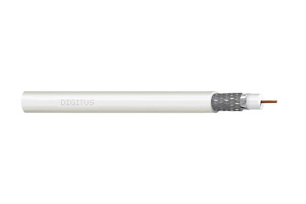 DIGITUS Coaxiale Kabel RG-6 - 75 Ohm Afgeschermd - 100 m - Wit