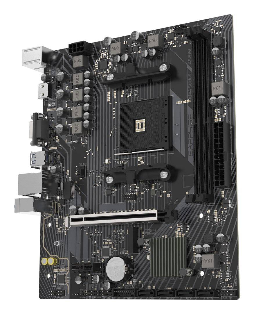 Sapphire A520M-E - Moederbord - Micro ATX - Socket AM4 - AMD A520 Chipset - USB 3.2 Gen 1 - Gigabit LAN - Onboard-2